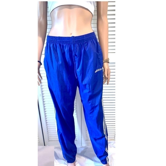 Adidas Vintage Windbreaker 3 Stripes Royal Blue Medium - Picture 1 of 14